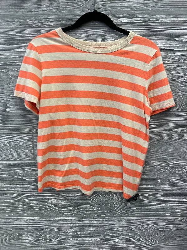 Top Short Sleeve By Old Navy In Striped Pattern, Size: M