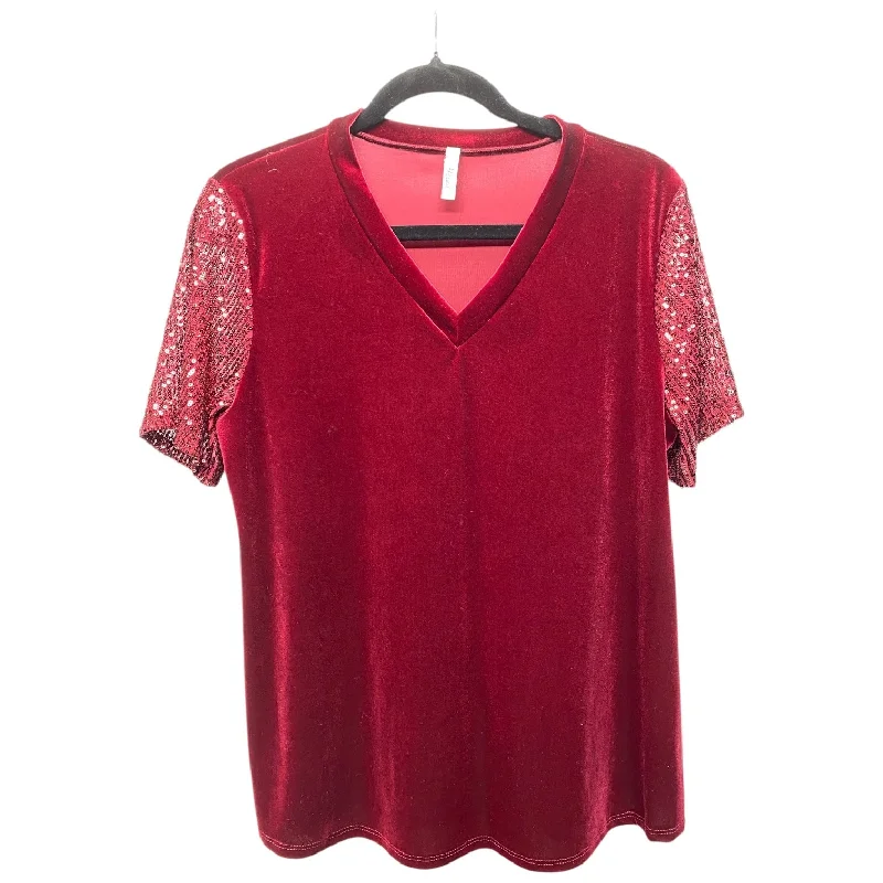 Top Short Sleeve By Clothes Mentor In Red, Size: S