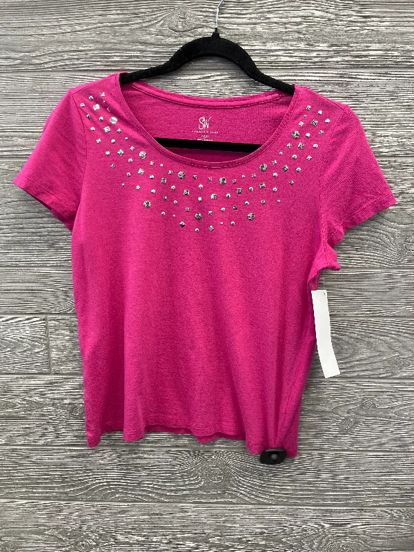 Top Short Sleeve By Studio Works In Pink, Size: Petite  M