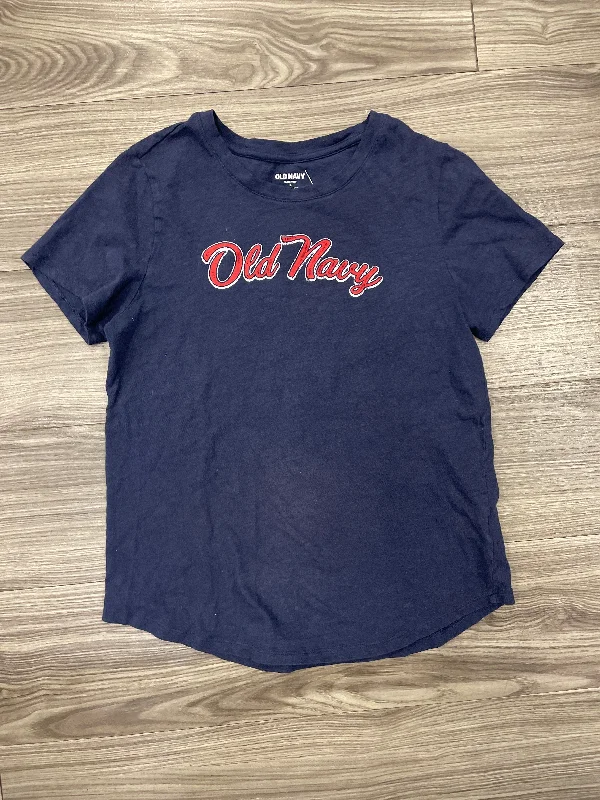 Top Short Sleeve Basic By Old Navy In Blue & Red, Size: S