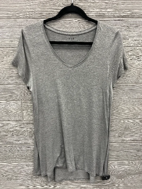 Top Short Sleeve By Hue In Grey, Size: M