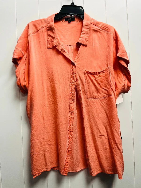 Top Short Sleeve By Velvet Heart In Orange, Size: Xl