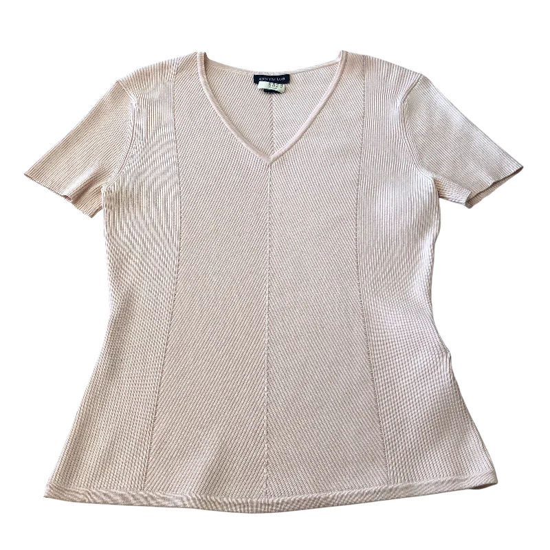 Top Short Sleeve By Ann Taylor In Pink, Size: Xl