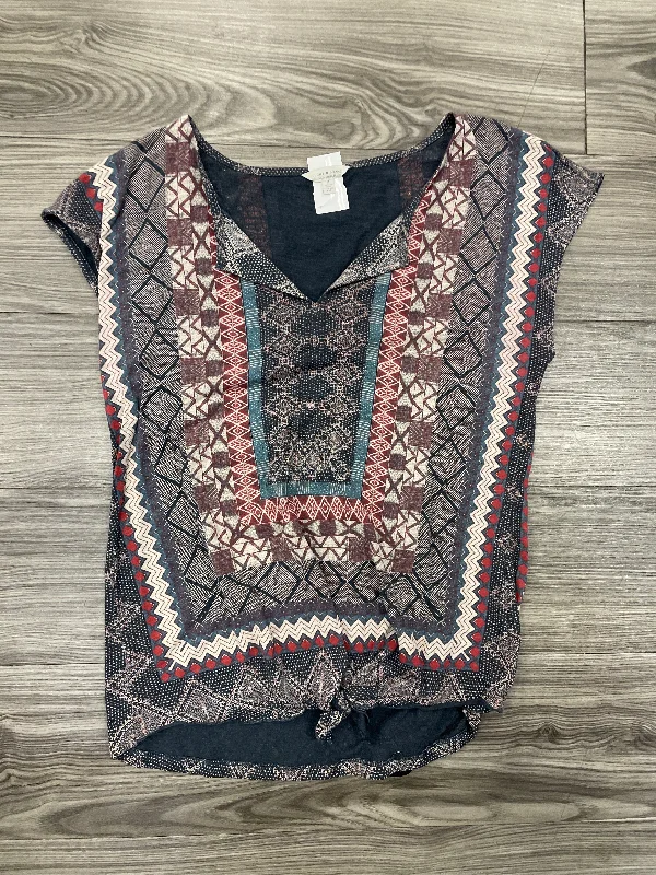 Top Short Sleeve By Lucky Brand In Multi-colored, Size: M