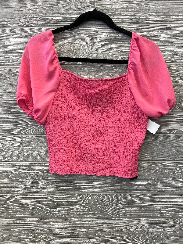 Top Short Sleeve By Clothes Mentor In Pink, Size: M