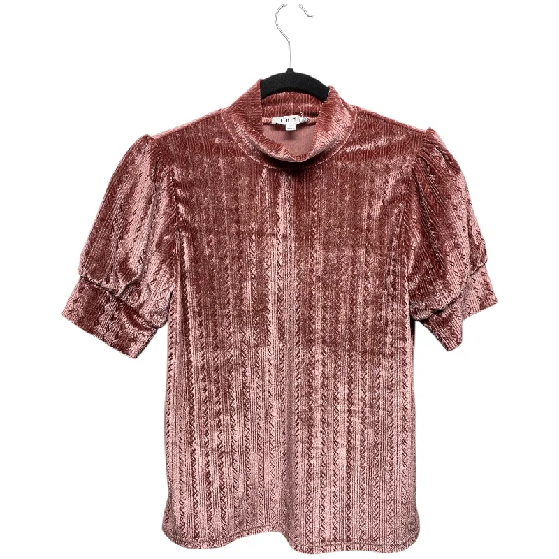 Top Short Sleeve By Thml In Mauve, Size: M