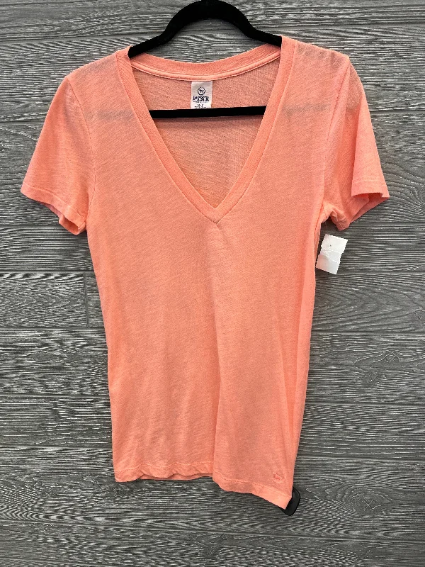 Top Short Sleeve By Pink In Coral, Size: M