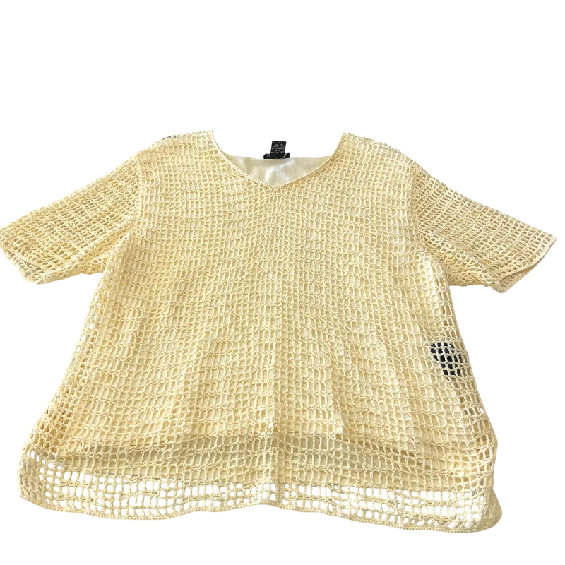 Top Short Sleeve By MORGAN COLE In Yellow, Size: Xl