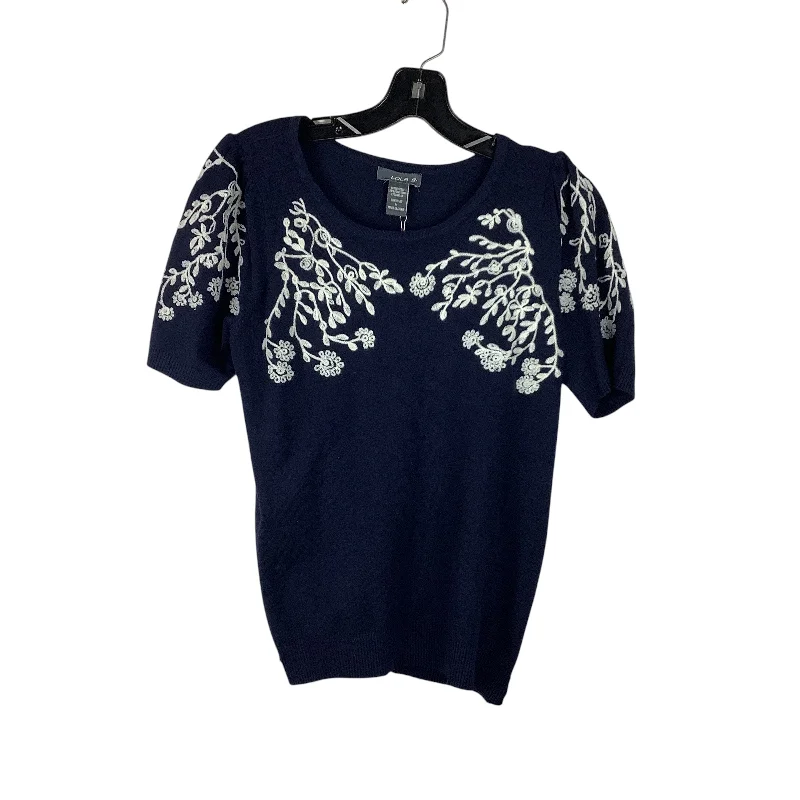 Top Short Sleeve By Clothes Mentor In Navy, Size: M