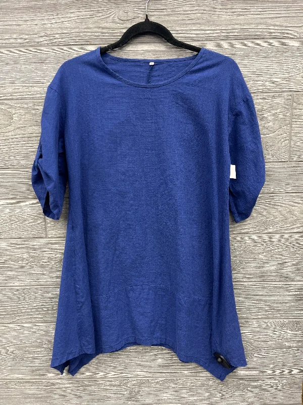 Top Short Sleeve By Clothes Mentor In Blue, Size: M