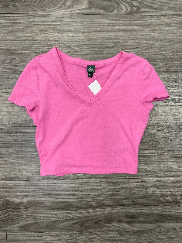 Top Short Sleeve Basic By Wild Fable In Pink, Size: S