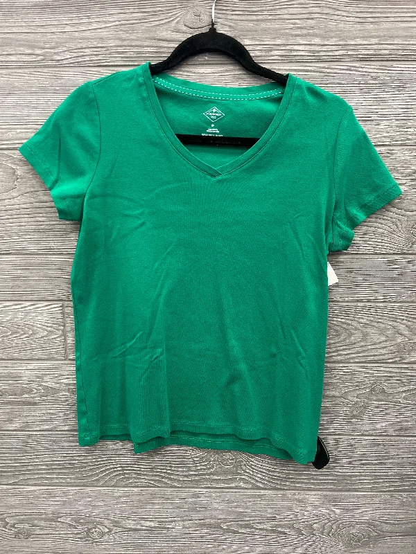 Top Short Sleeve Basic By St Johns Bay In Green, Size: M