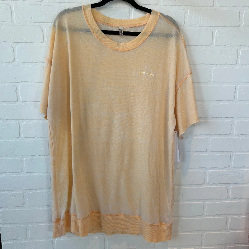 Top Short Sleeve Basic By Free People In Orange, Size: Xs