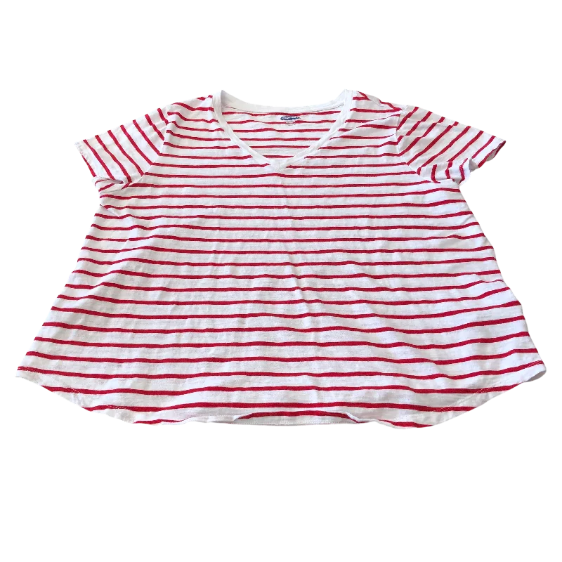 Top Short Sleeve By Old Navy In Striped Pattern, Size: Xl