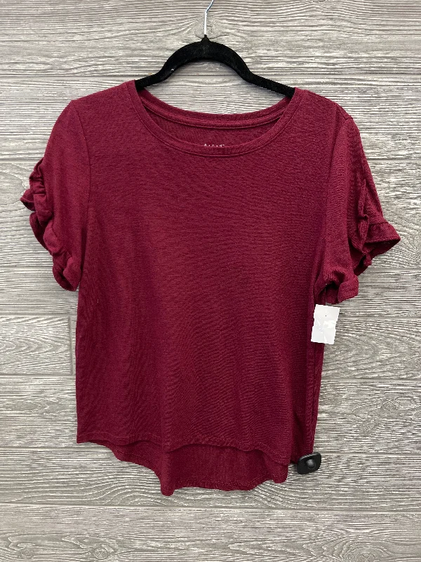 Top Short Sleeve By A New Day In Red, Size: M