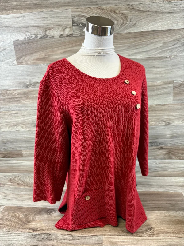 Top 3/4 Sleeve By Clothes Mentor In Red, Size: S