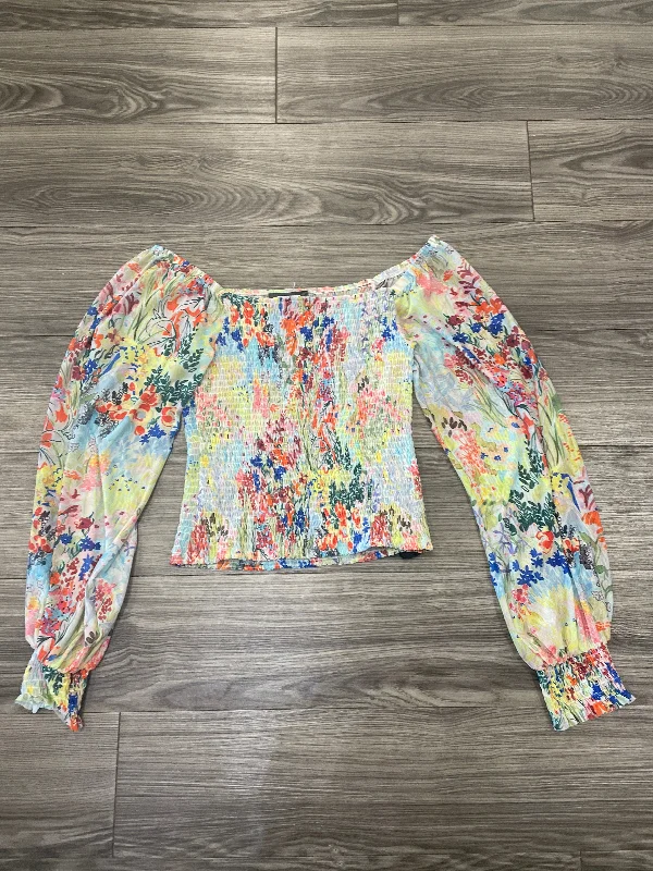 Top Long Sleeve By Anthropologie In Multi-colored, Size: M