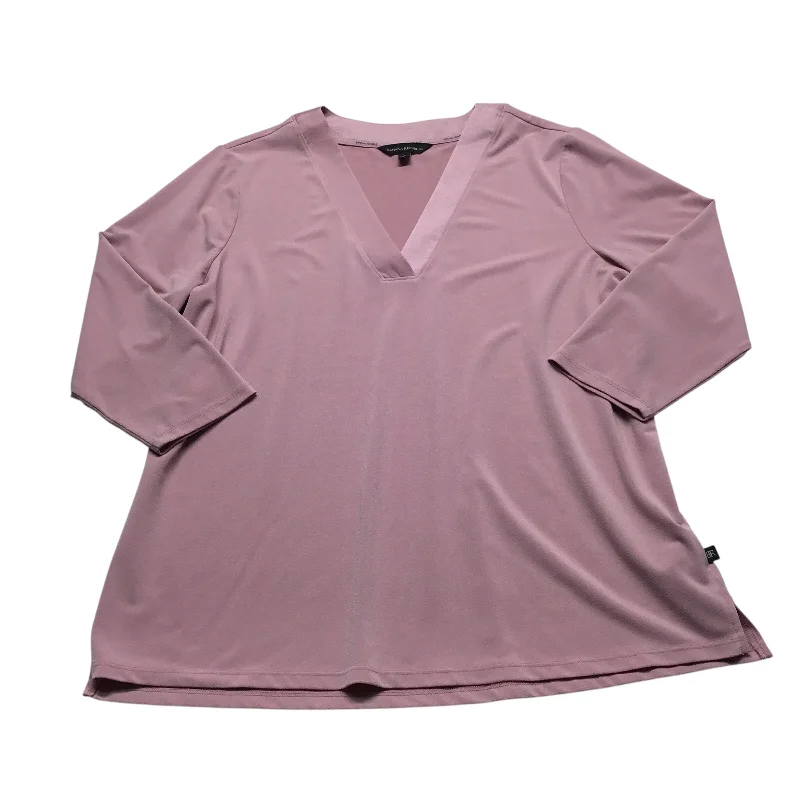 Top Long Sleeve By Banana Republic In Pink, Size: L