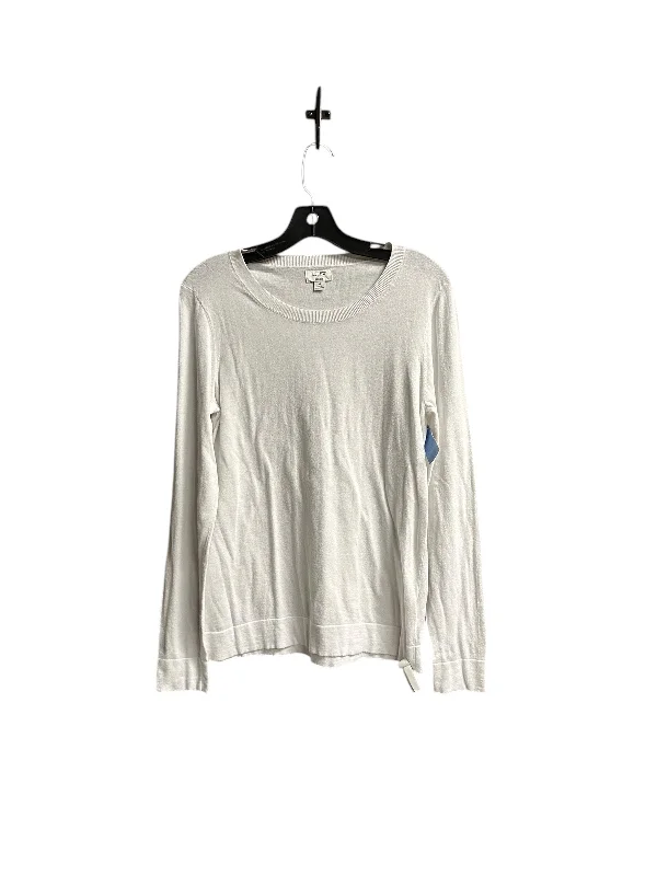 Top Long Sleeve By J. Crew In White, Size: M