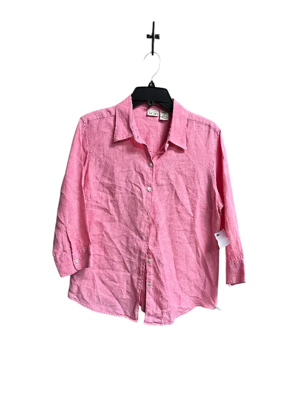 Top Long Sleeve By L.l. Bean In Pink, Size: M