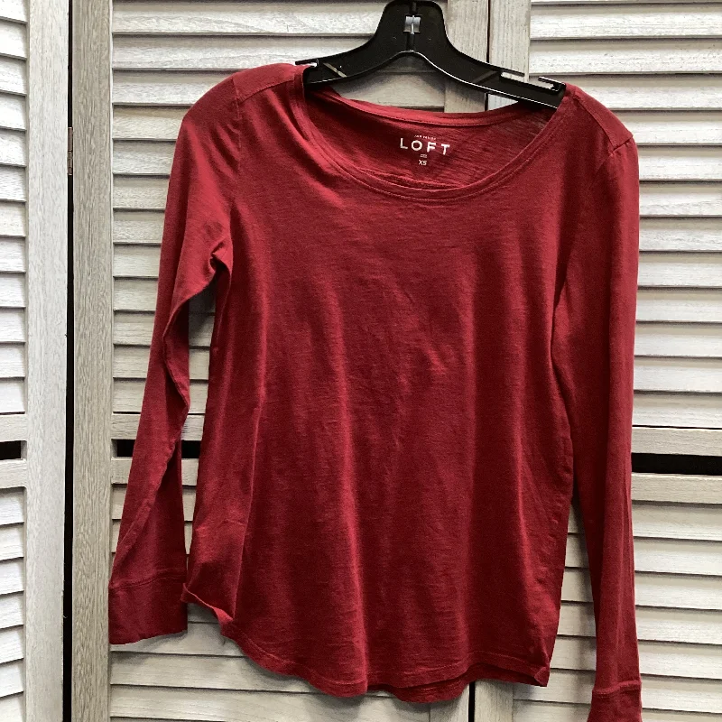 Top Long Sleeve By Loft In Red, Size: Xs