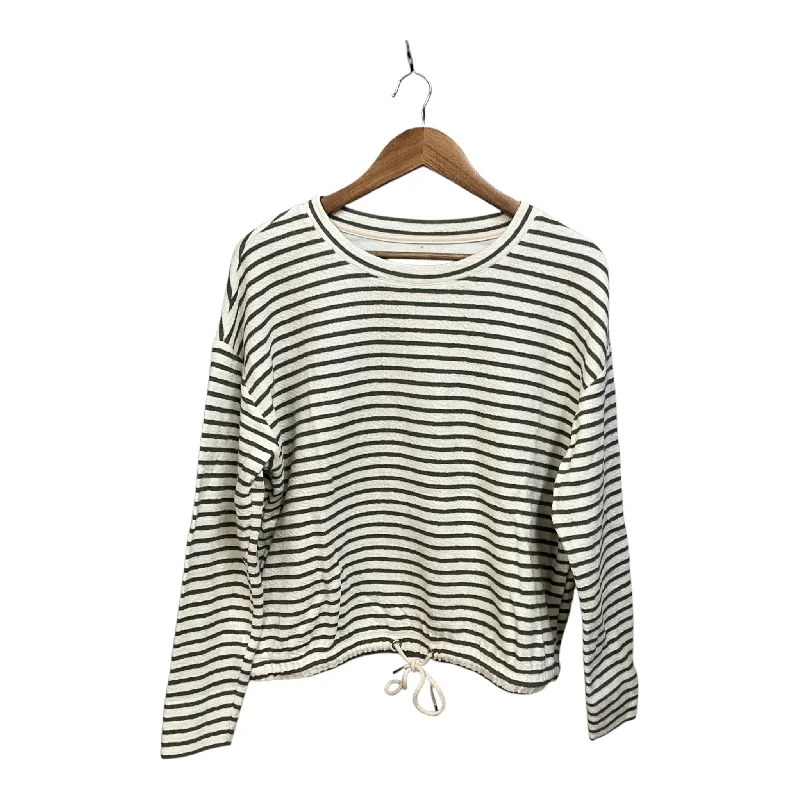 Top Long Sleeve By Lou And Grey In Striped Pattern, Size: M