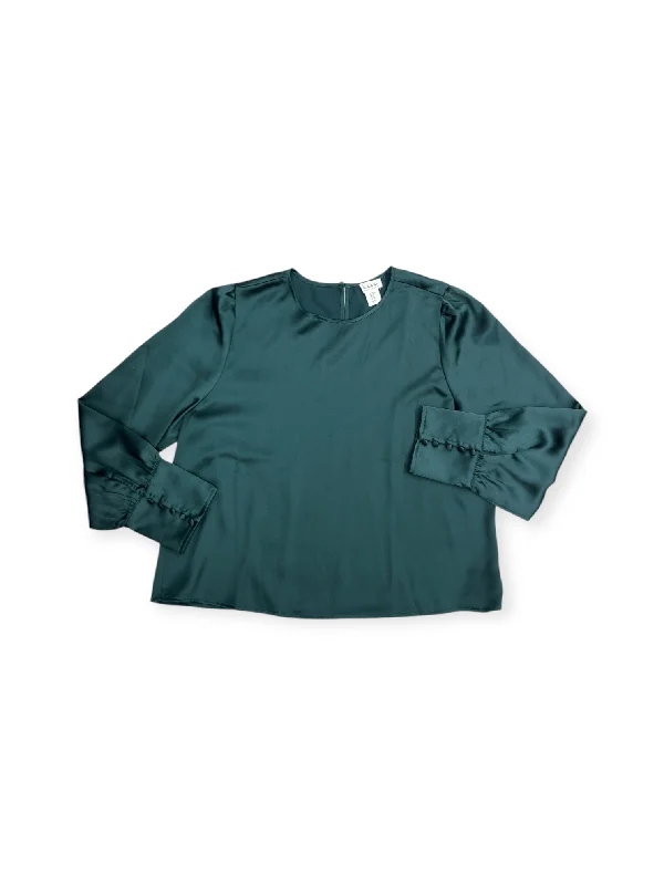 Top Long Sleeve By Nicole Miller In Green, Size: Xl