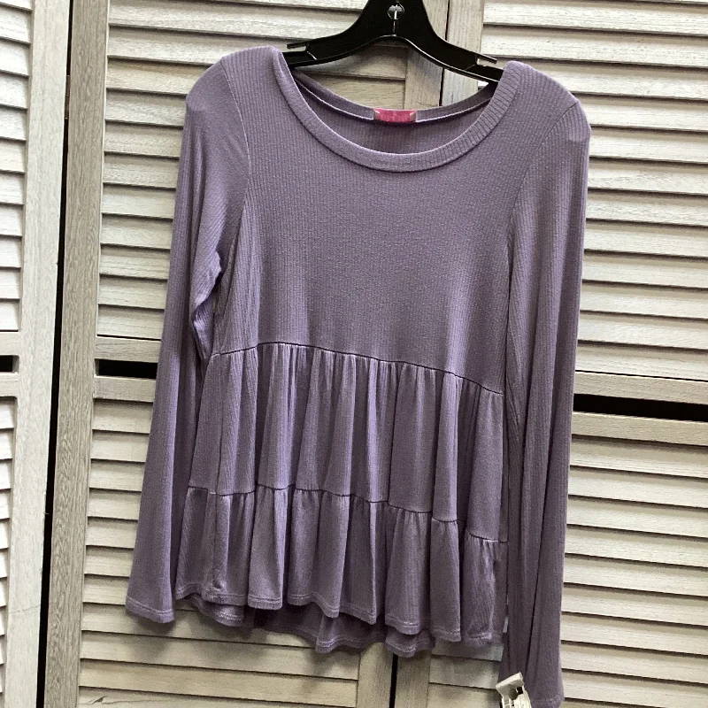 Top Long Sleeve By Pink Lily In Purple, Size: S