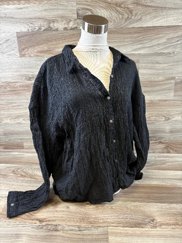 Top Long Sleeve By Tahari By Arthur Levine In Black, Size: Xl