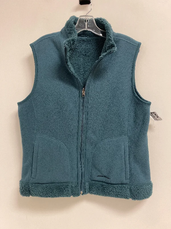 Vest Fleece By Eddie Bauer In Blue, Size: L