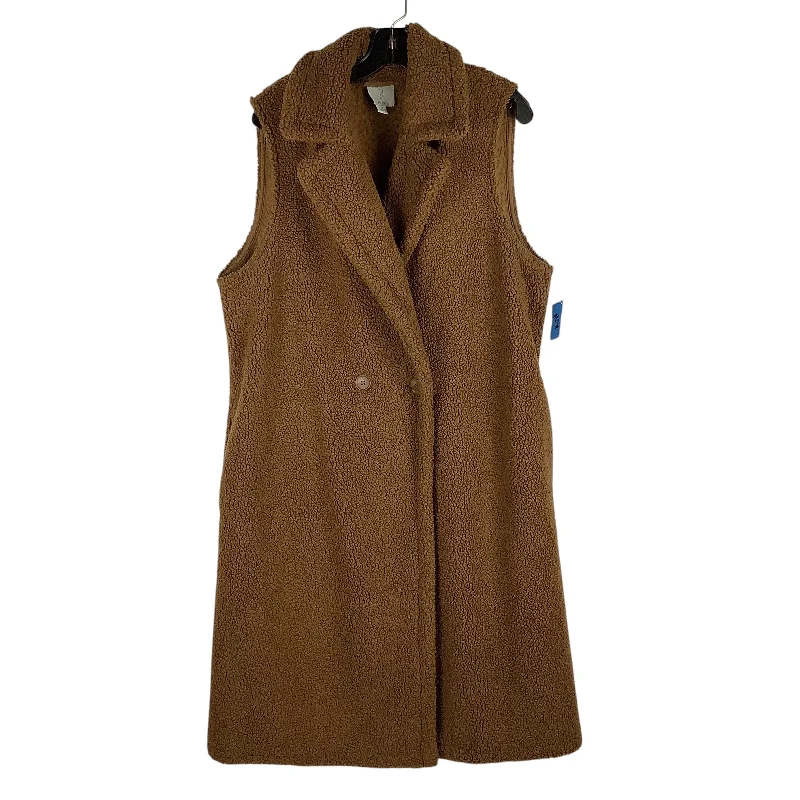 Vest Fleece By Joie In Brown, Size: L