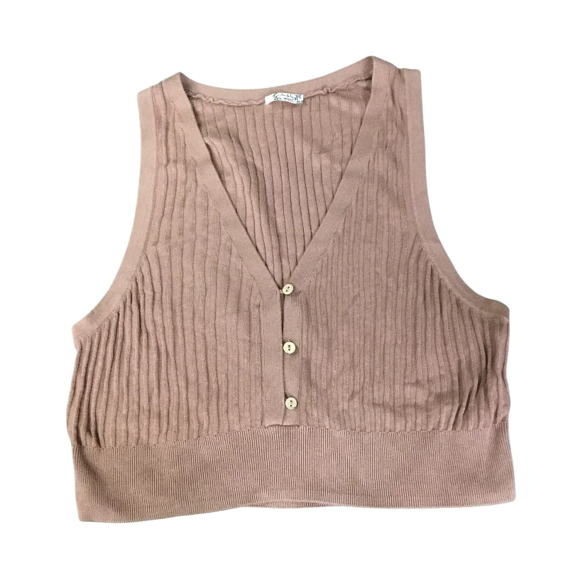 Vest Other By Free People In Tan, Size: L