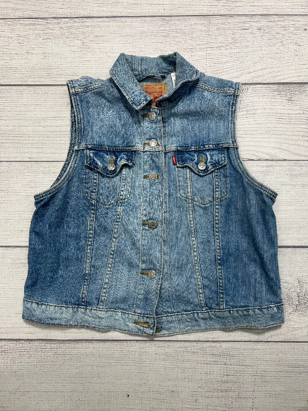 Vest Other By Levis In Blue Denim, Size: L