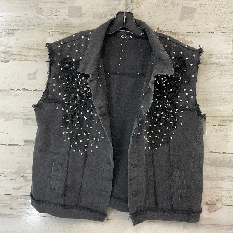 Vest Other By Vici In Black Denim, Size: S