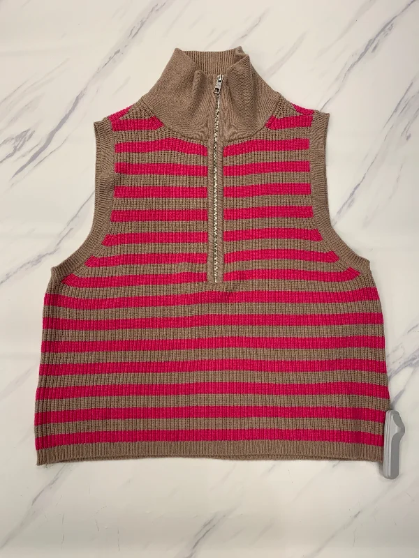 Vest Sweater By 525 In Striped Pattern, Size: Xl