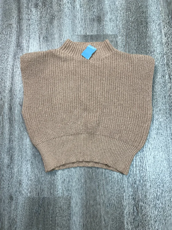 Vest Sweater By CIDER In Tan, Size: S