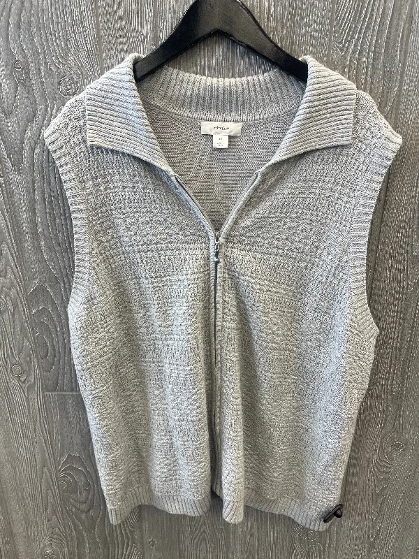 Vest Sweater By Cj Banks In Grey, Size: 2x