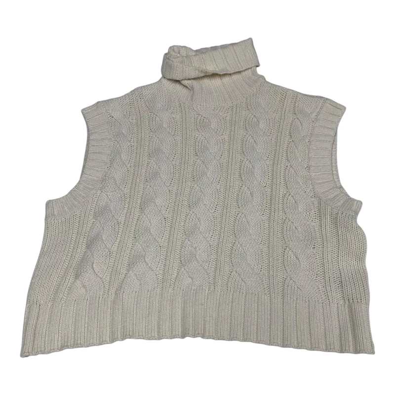 Vest Sweater By Divided In Cream, Size: L