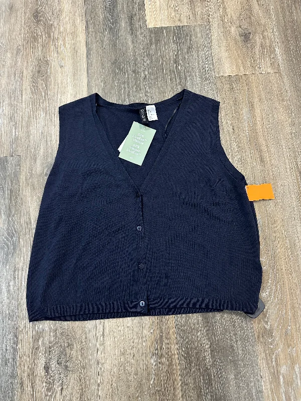 Vest Sweater By Divided In Navy, Size: M