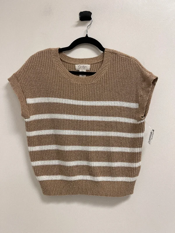 Vest Sweater By Jessica Simpson In Tan, Size: M