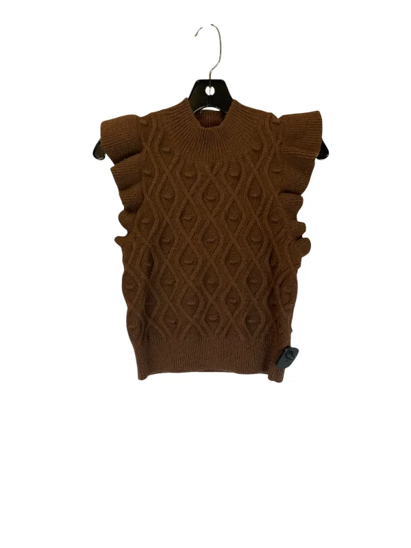 Vest Sweater By Le Lis In Brown, Size: S