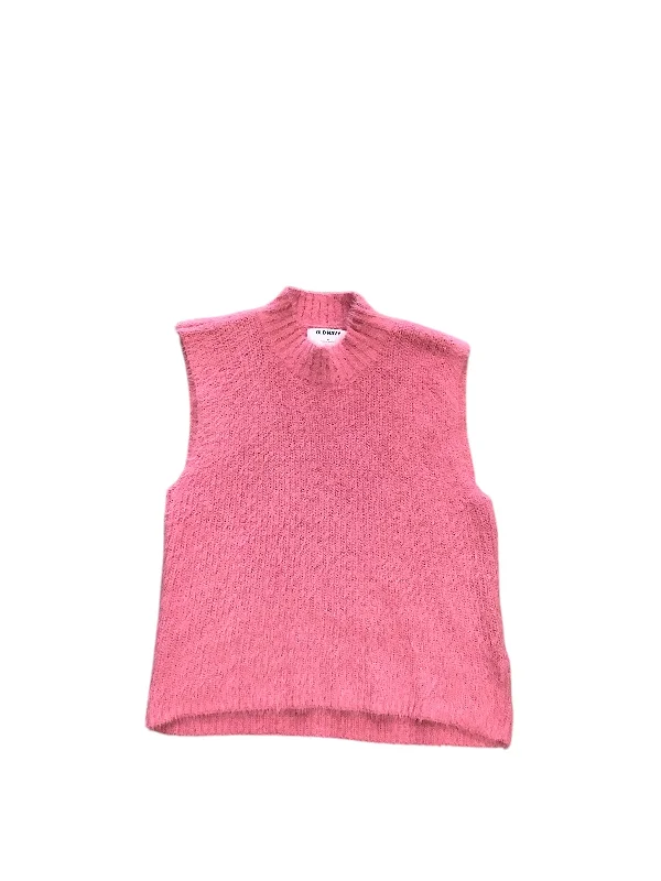 Vest Sweater By Old Navy In Pink, Size: M