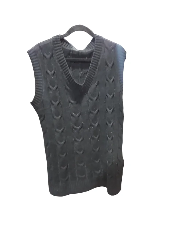 Vest Sweater By Shein In Black, Size: M