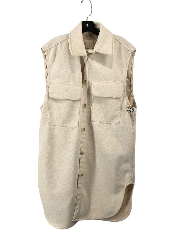 Vest Fleece By H&m In Cream, Size: S