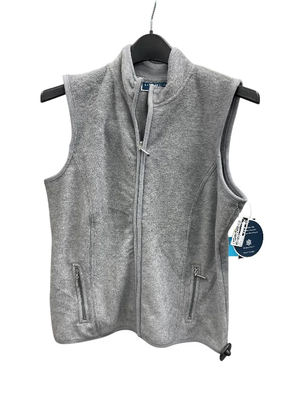 Vest Fleece By Karen Scott In Grey, Size: S