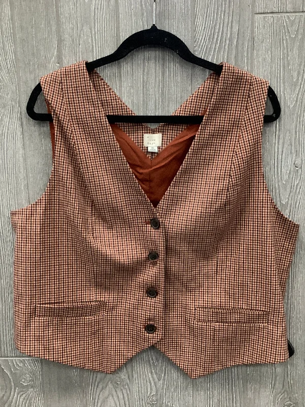 Vest Other By A New Day In Plaid Pattern, Size: Xl