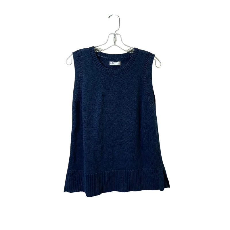 Vest Sweater By Croft And Barrow In Navy, Size:L