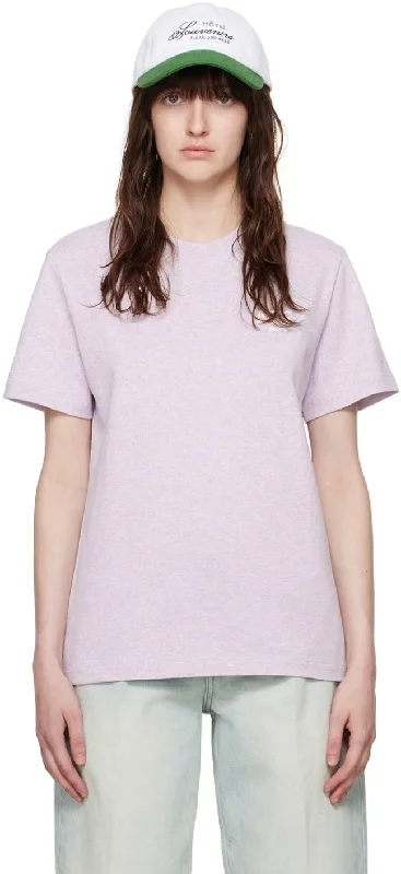 T-Shirt Standard Rue Madame Gots - Mauve chine/Blanc