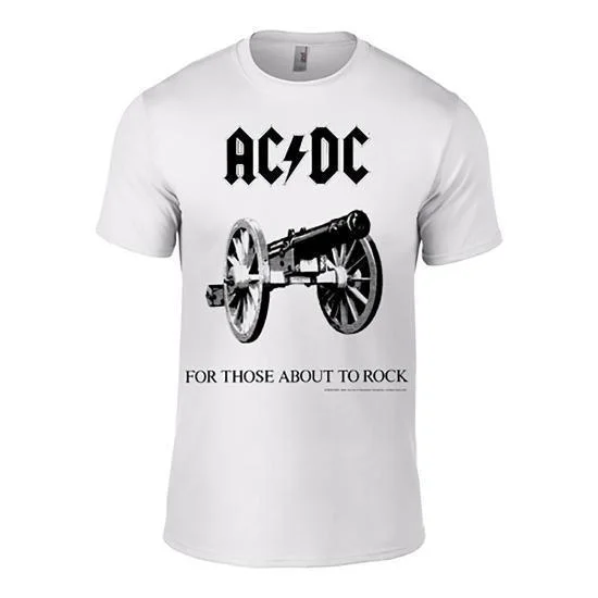 T-Shirt - AC/DC - For Those About to Rock - White