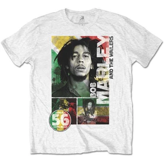 T-Shirt - Bob Marley - 56 Hope Road Rasta - White